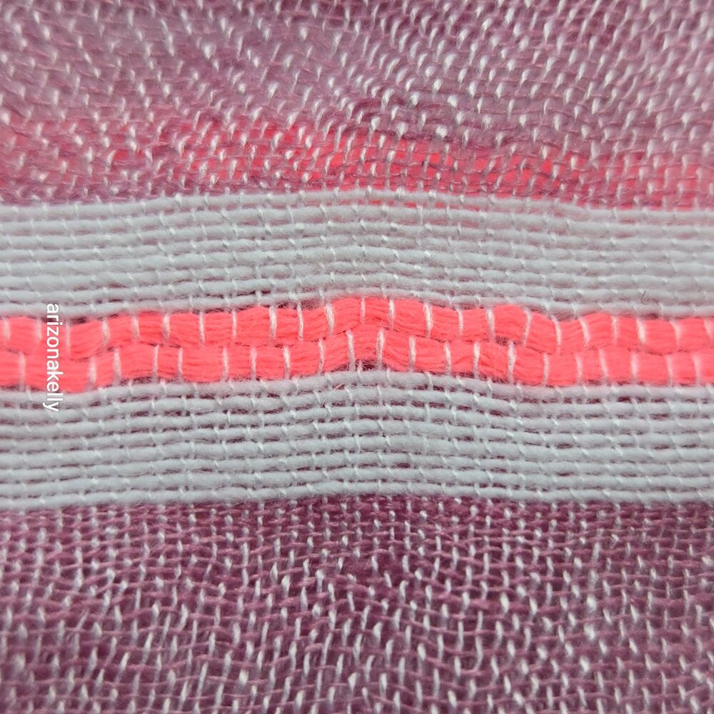 Oska Linen & Cotton Scarf Pink & White - Picture 11 of 13